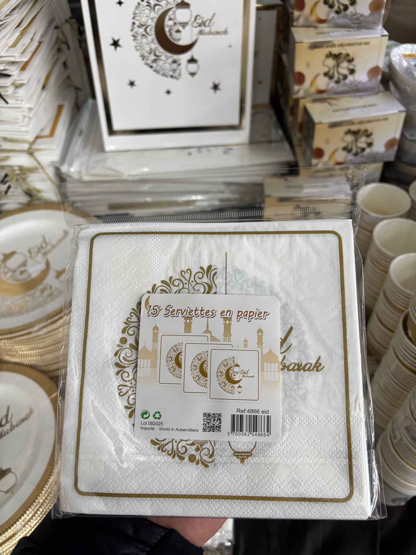 15 Serviettes à papier Eid Mubarak