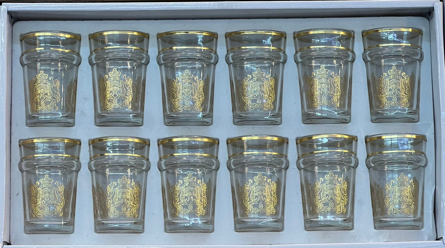 12 Verres à thé Blanc