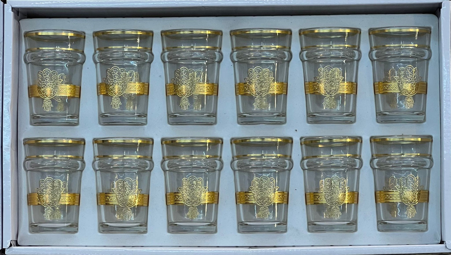 12 Verres à thé Main