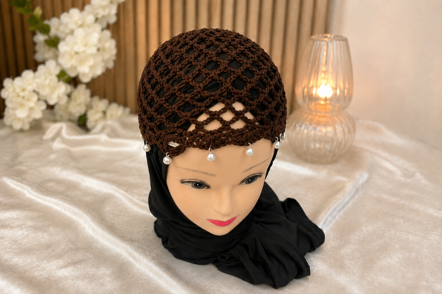 Bonnet Filet Perlé