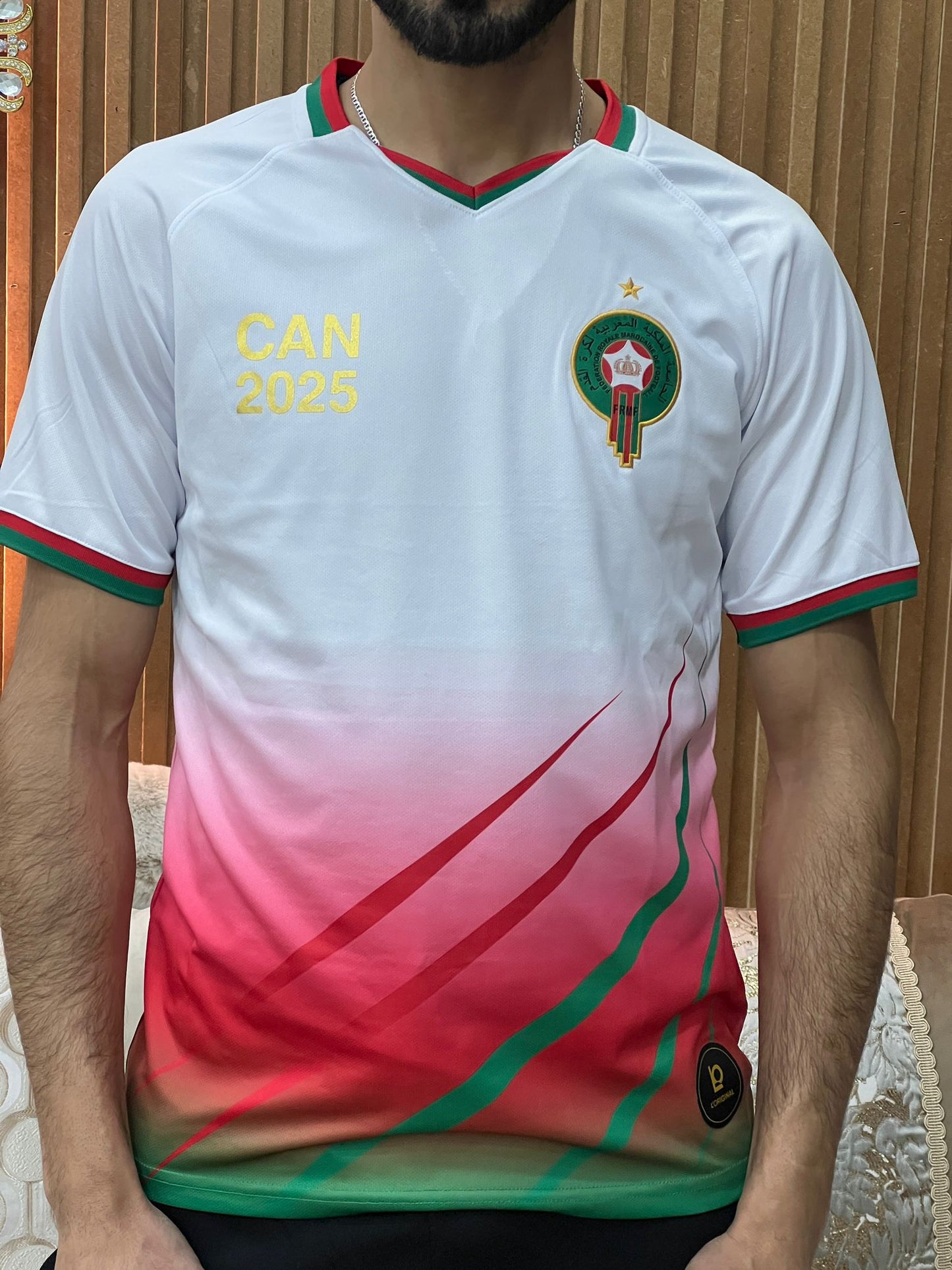Maillot supporter Maroc CAN 2025 Blanc