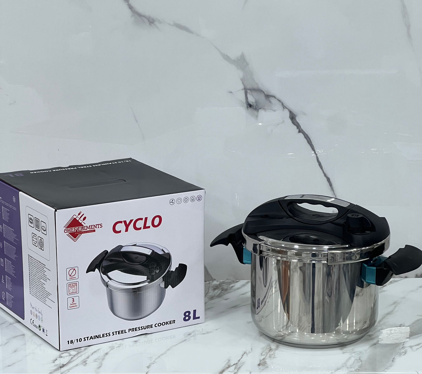 Autocuiseur en acier inoxydable 8 litres