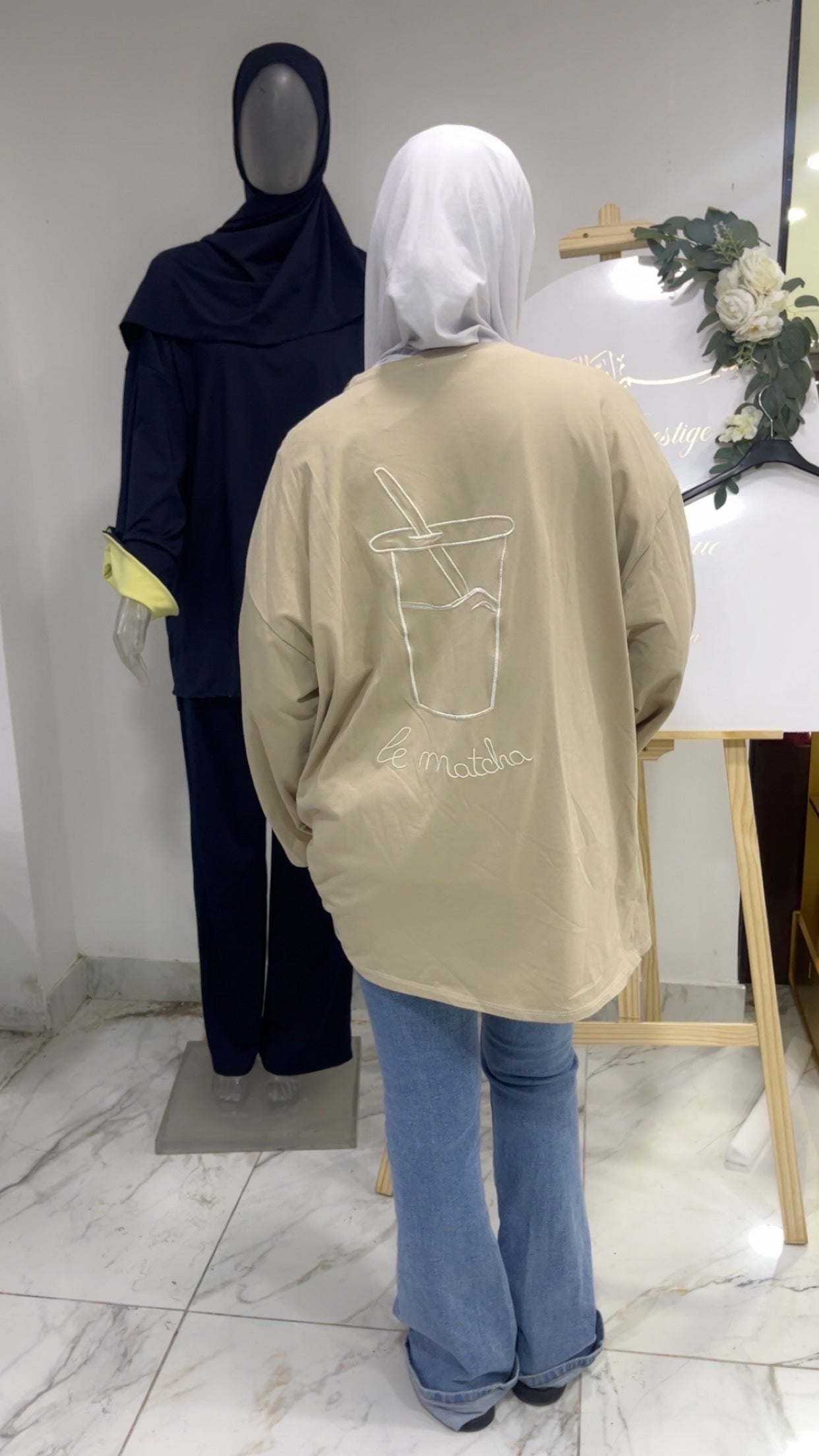 T-shirt manches longues matcha