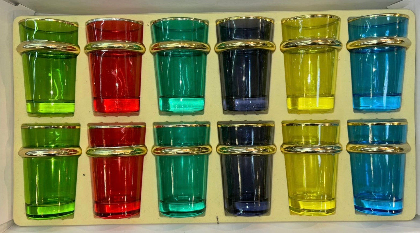 Verre anneaux doré