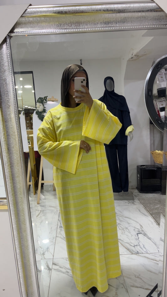Robe longue à rayures