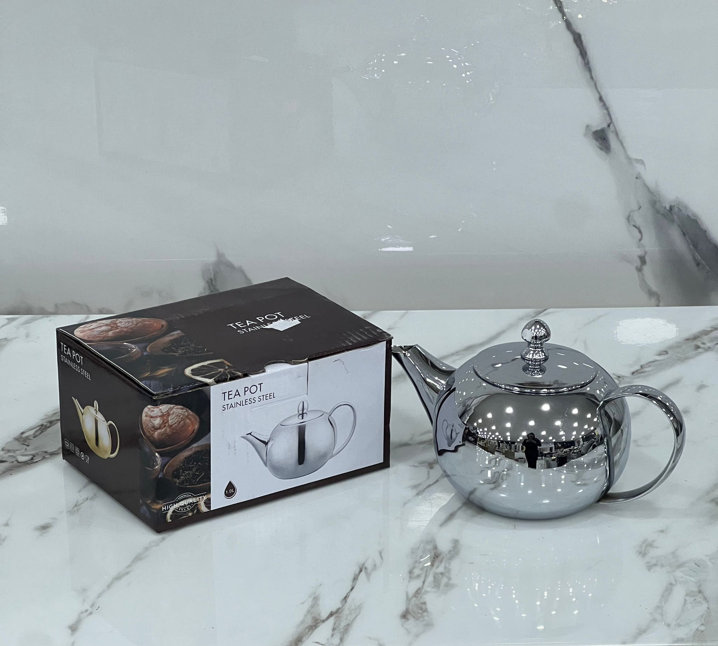 Théière en acier inoxydable 1 litre