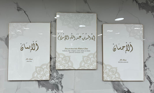 Lot de 3 Cadres blanc