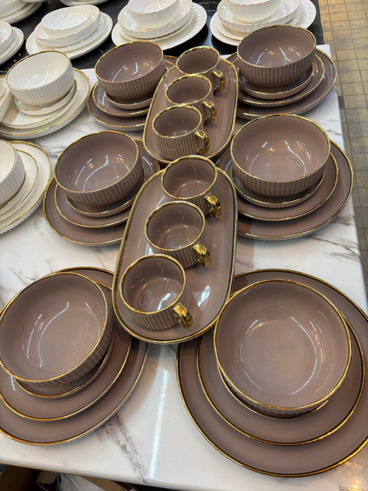 Service marron 32 pcs