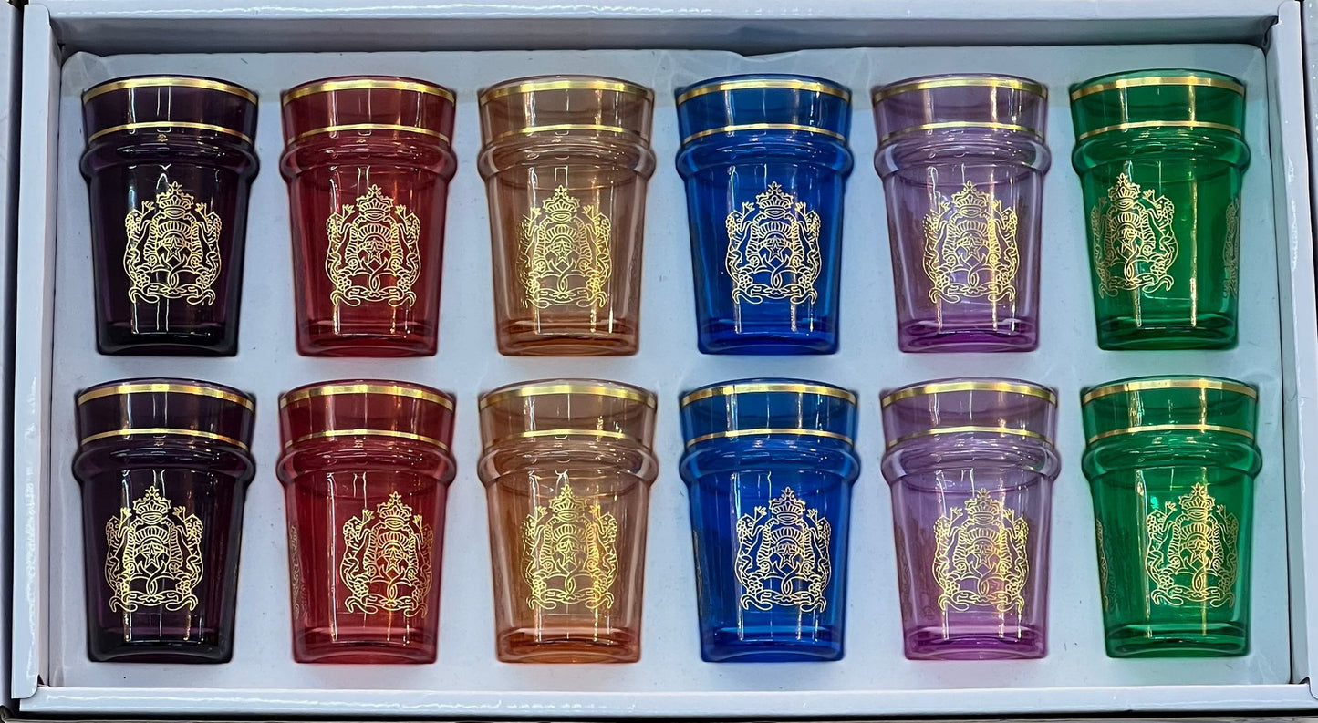 12 Verres à thé multi
