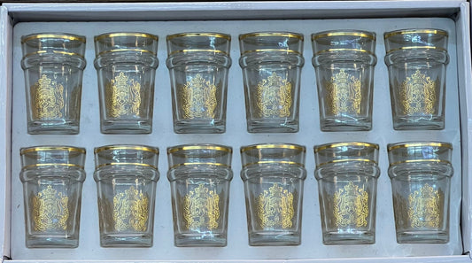 12 Verres à thé Blanc