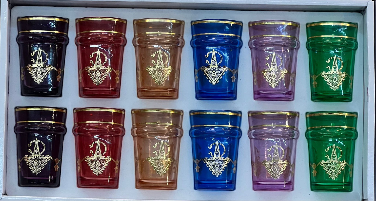 12 Verres à thé pyramide