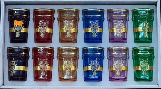12 Verres à thé Main multi