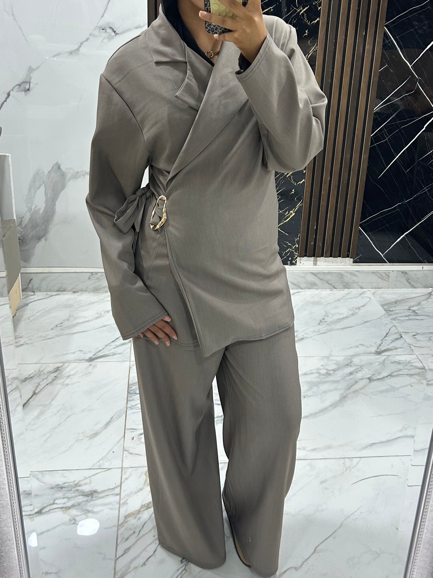 Ensemble blazer ceinturé -  premium