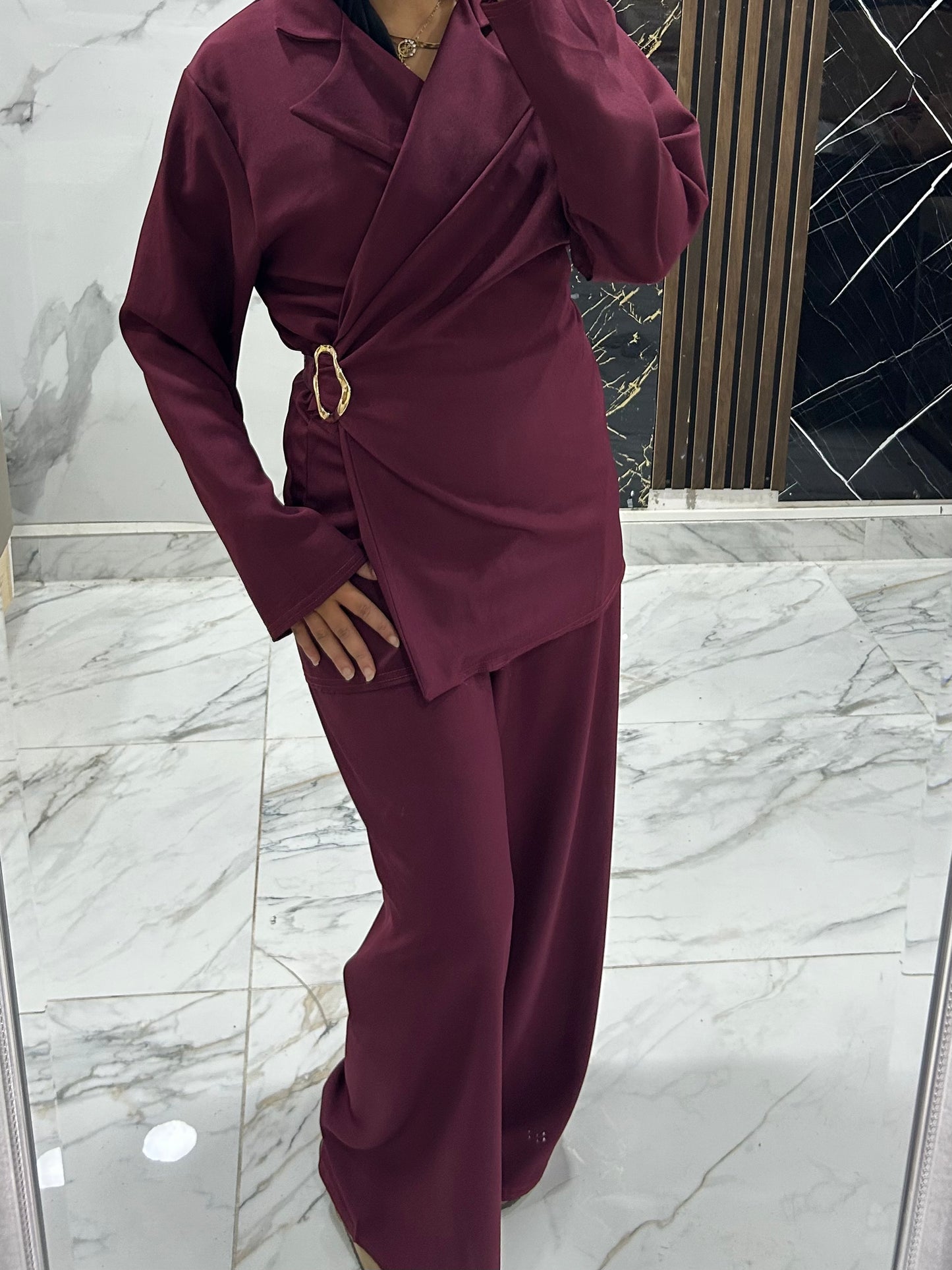 Ensemble blazer ceinturé -  premium