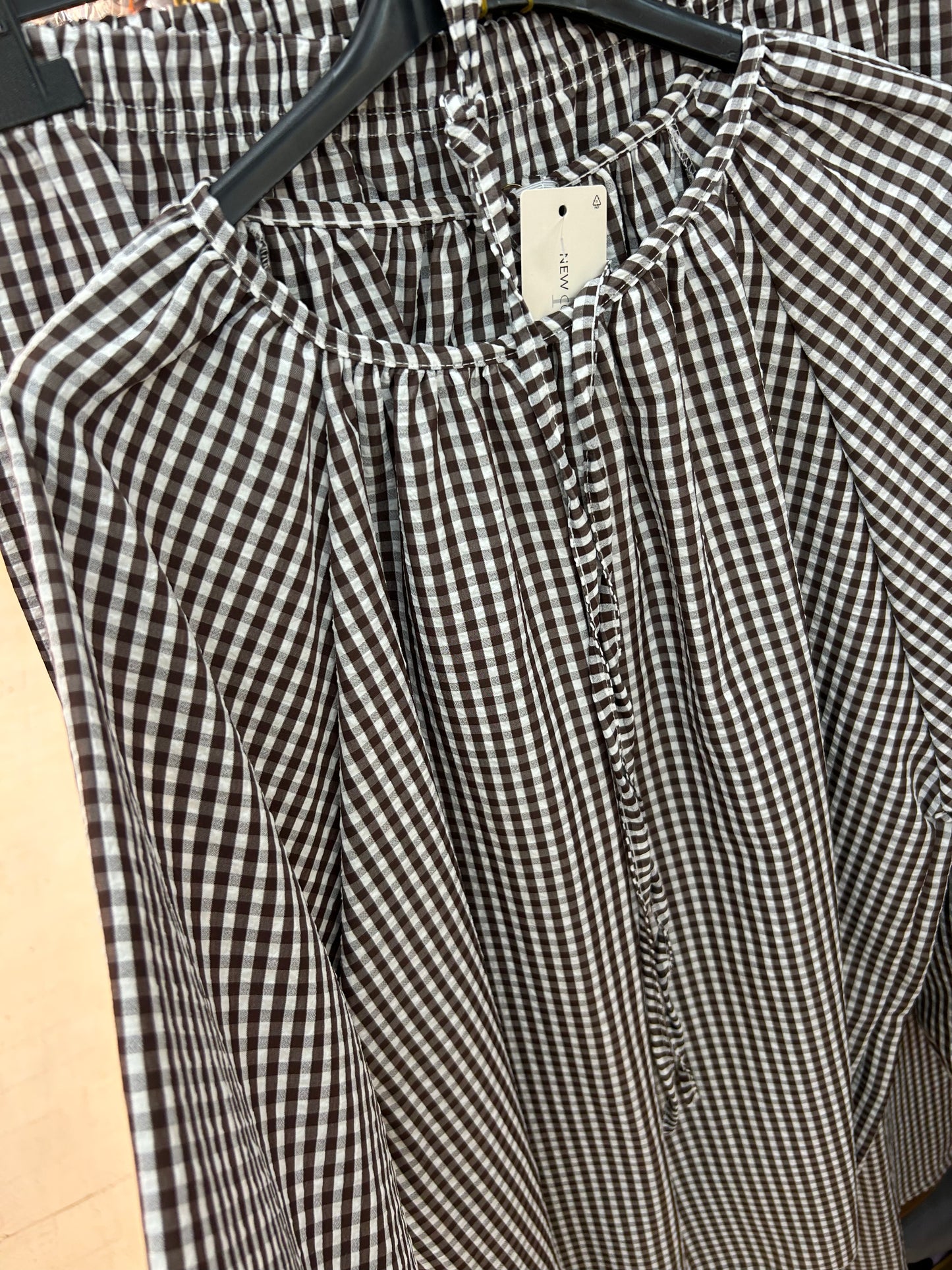 Ensemble à carreaux – Blouse & pantalon