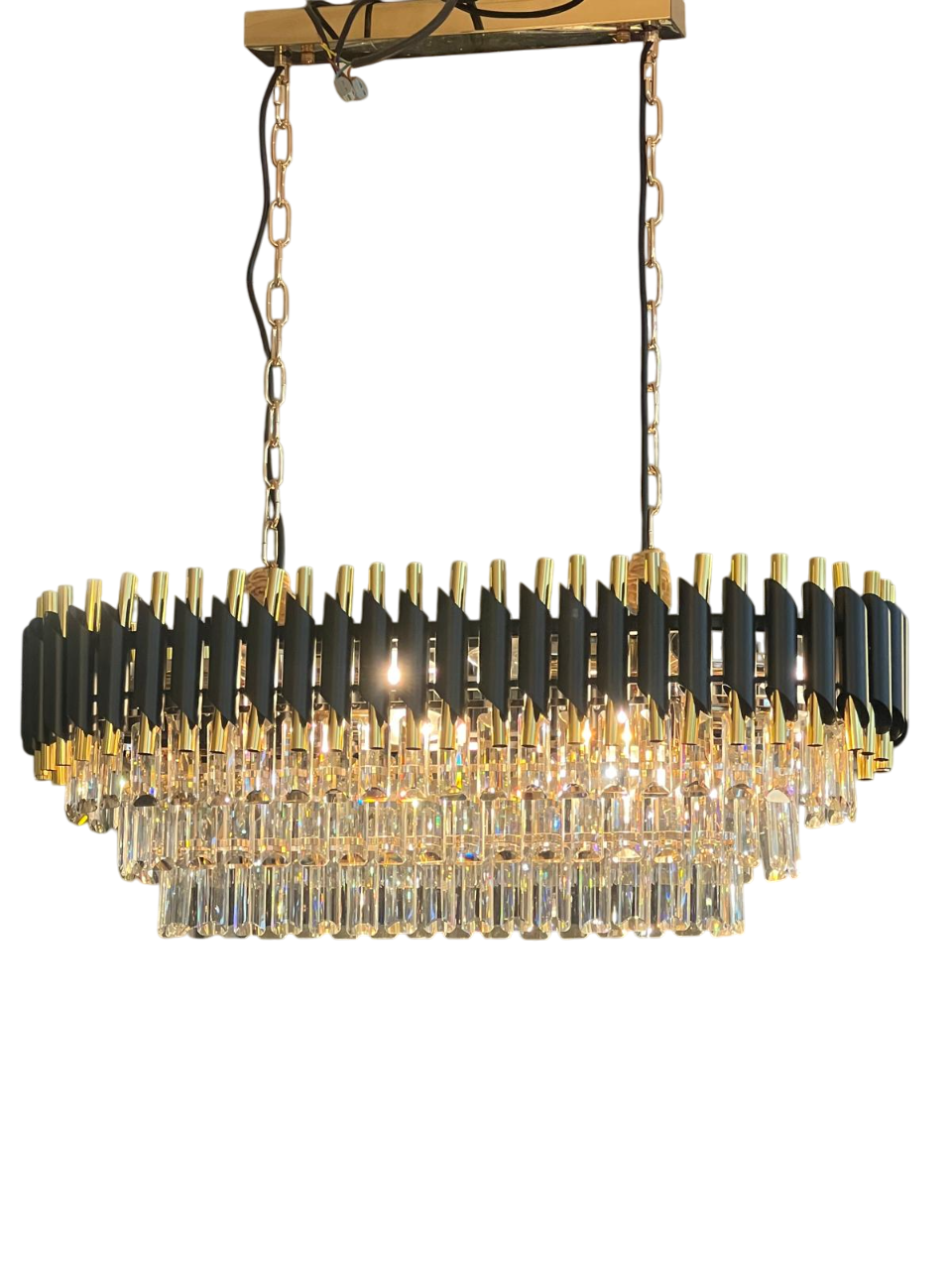 LUSTRE OVALE NOIR