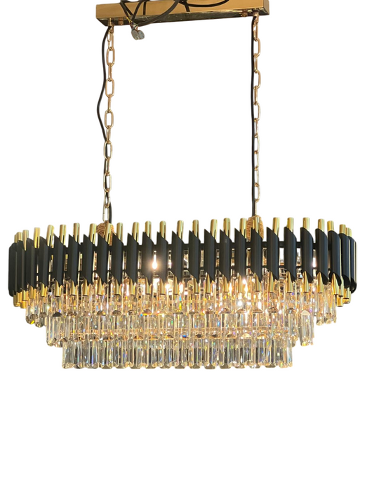 LUSTRE OVALE NOIR