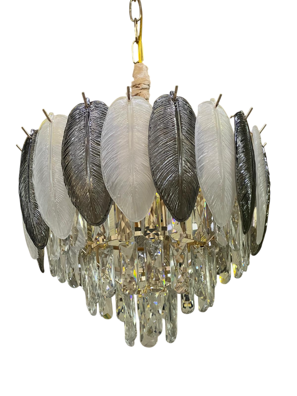 LUSTRE PYRAMIDALE EN PLUME