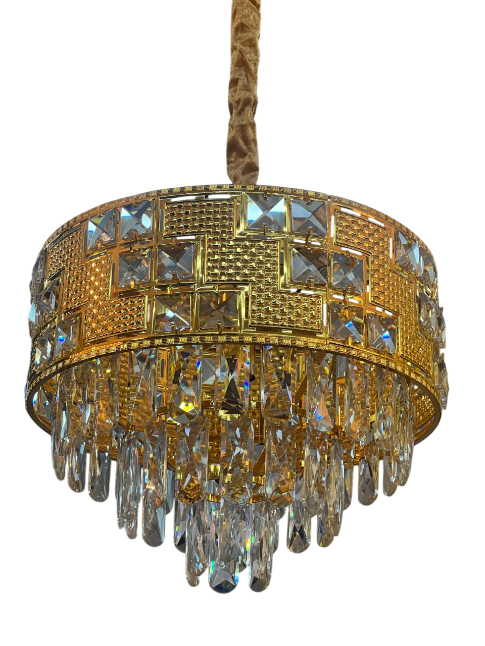 LUSTRE ROND DORE